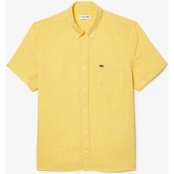 Textil Muži Košile s krátkými rukávy Lacoste CH4991 Žlutá
