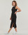 Textil Ženy Společenské šaty Calvin Klein Jeans SEAMING LONG RIB DRESS Černá