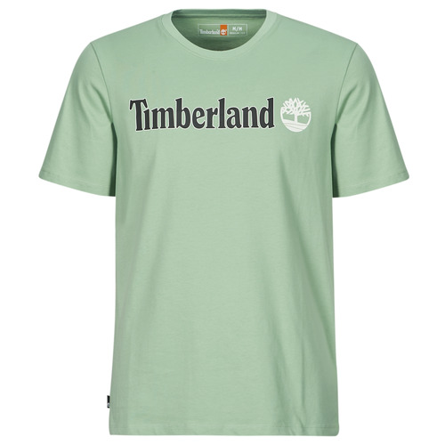 Textil Muži Trička s krátkým rukávem Timberland Linear Logo Short Sleeve Tee Šedá / Zelená