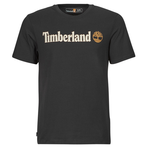 Textil Muži Trička s krátkým rukávem Timberland Linear Logo Short Sleeve Tee Černá