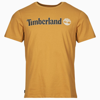 Textil Muži Trička s krátkým rukávem Timberland Linear Logo Short Sleeve Tee Velbloudí hnědá