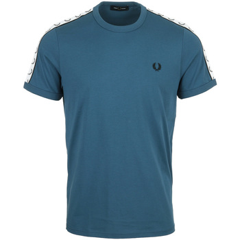 Textil Muži Trička s krátkým rukávem Fred Perry Taped Ringer Tee-Shirt Modrá