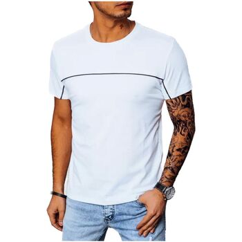 Textil Muži Trička s krátkým rukávem D Street Pánské tričko s krátkým rukávem Dhundup bílá Bílá