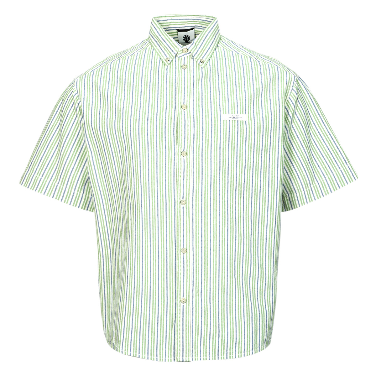Textil Muži Košile s krátkými rukávy Element CAMBRIDGE SS Bílá / Šedá / Zelená