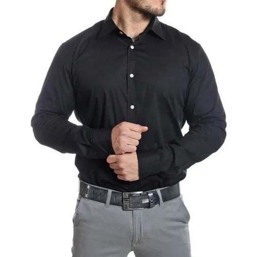 Textil Muži Košile s dlouhymi rukávy BOSS  Černá