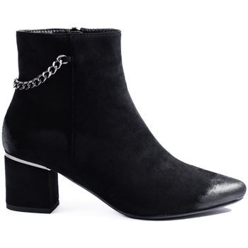 Boty Ženy Kotníkové boty Vinceza Zajímavé  kotníčkové boty dámské černé na širokém podpatku 