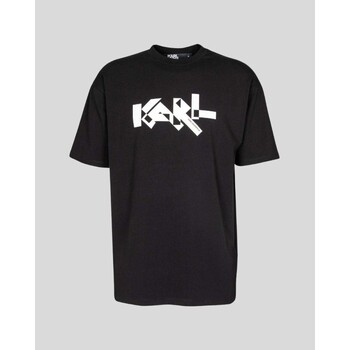 Textil Muži Trička s krátkým rukávem Karl Lagerfeld  Černá