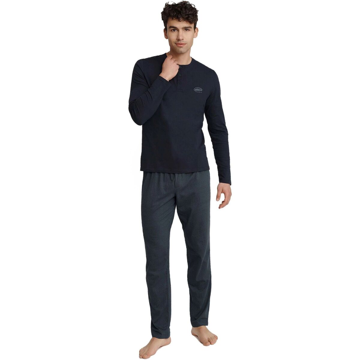 Textil Pyžamo / Noční košile Esotiq & Henderson Pánské pyžamo 40949 Udos grey 