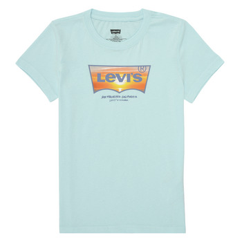 Textil Chlapecké Trička s krátkým rukávem Levi's SUNSET BATWING TEE Modrá / Oranžová