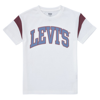 Textil Chlapecké Trička s krátkým rukávem Levi's LEVI'S PREP SPORT TEE Bílá / Modrá / Červená