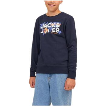 Textil Chlapecké Mikiny Jack & Jones  Modrá