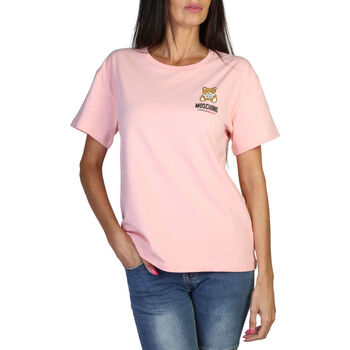 Textil Ženy Trička s krátkým rukávem Moschino A0784 4410 A0227 Pink Růžová