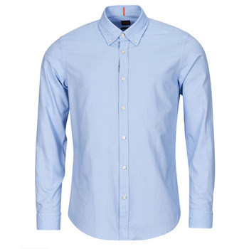 Textil Muži Košile s dlouhymi rukávy BOSS Rickert Modrá / Nebeská modř