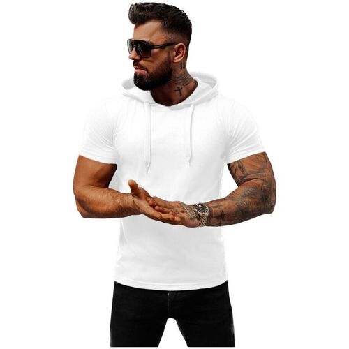 Textil Muži Trička s krátkým rukávem Ozonee Pánské tričko s krátkým rukávem Sangye bílá Bílá