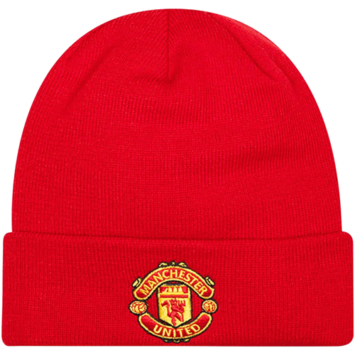 Textilní doplňky Muži Čepice New-Era Core Cuff Beanie Manchester United FC Hat Červená