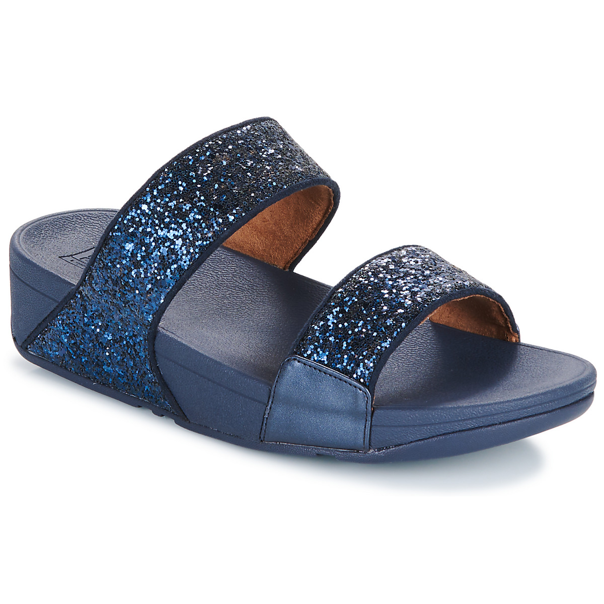 Boty Ženy Sandály FitFlop Lulu Glitter Slides Modrá