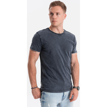 Textil Muži Trička s krátkým rukávem Ombre Pánské tričko s krátkým rukávem Phenus navy Tmavě modrá