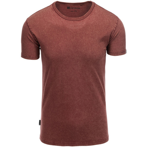 Textil Muži Trička s krátkým rukávem Ombre Pánské tričko s krátkým rukávem Phenus červená Červená
