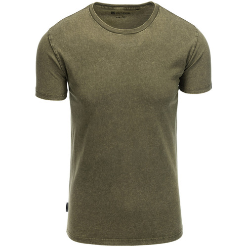 Textil Muži Trička s krátkým rukávem Ombre Pánské tričko s krátkým rukávem Phenus olivová Zelená