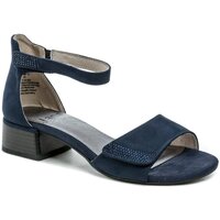 Boty Ženy Sandály Jana 8-28261-20 modré dámské sandály na podpatku šíře H Modrá