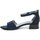 Boty Ženy Sandály Jana 8-28261-20 modré dámské sandály na podpatku šíře H Modrá