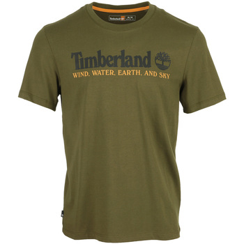 Textil Muži Trička s krátkým rukávem Timberland WWES Front Tee Zelená