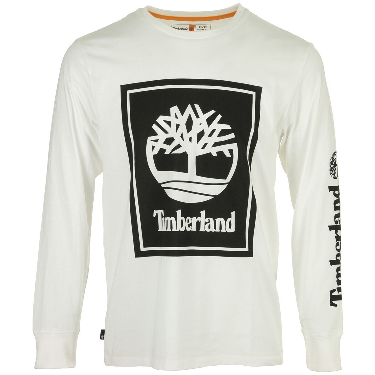 Textil Muži Trička s krátkým rukávem Timberland Stack Logo Tee Ls Bílá