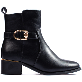 Boty Ženy Kotníkové boty Pk Klasické dámské černé  kotníčkové boty na širokém podpatku 
