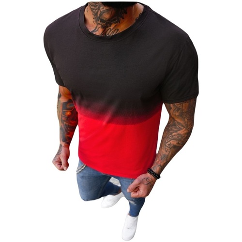 Textil Muži Trička s krátkým rukávem Ozonee Pánské tričko Resistant červená Červená