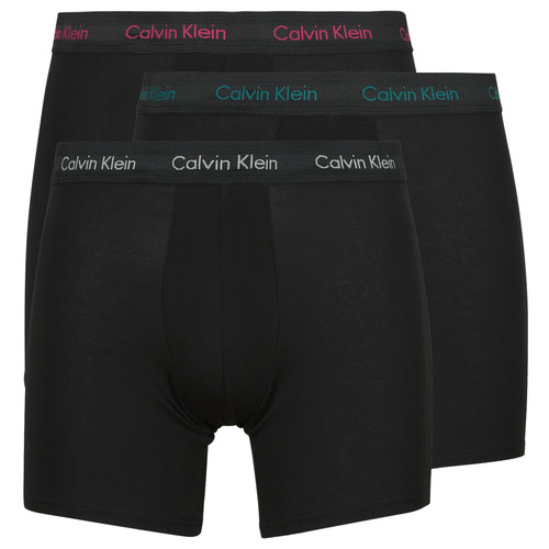 Spodní prádlo Muži Boxerky Calvin Klein Jeans BOXER BRIEF 3PK X3 Černá