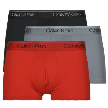 Calvin Klein Jeans LOW RISE TRUNK 3PK X3 Černá / Červená / Šedá