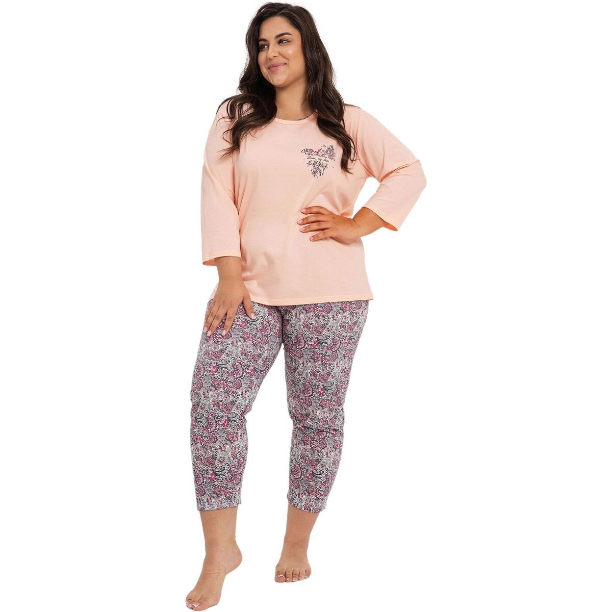 Textil Ženy Pyžamo / Noční košile Taro Dámské pyžamo 3010 Melissa 