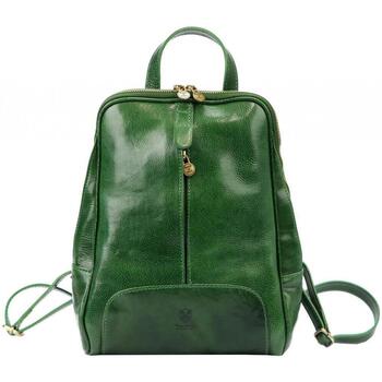 Taška Ženy Kabelky  Vera Pelle Kožený zelený dámský batoh Florence 