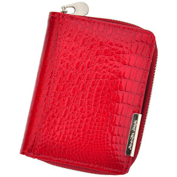 Jennifer Jones Peněženky Kožená červená malá dámská peněženka RFID - Červená