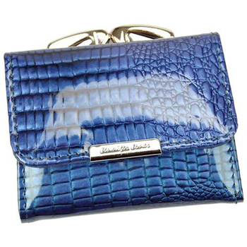 Jennifer Jones Peněženky Kožená modrá malá dámská peněženka - Modrá