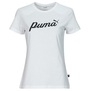 Textil Ženy Trička s krátkým rukávem Puma ESS+ BLOSSOM SCRIPT TEE Bílá