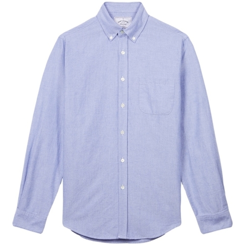 Textil Muži Košile s dlouhymi rukávy Portuguese Flannel Brushed Oxford Shirt - Blue Modrá