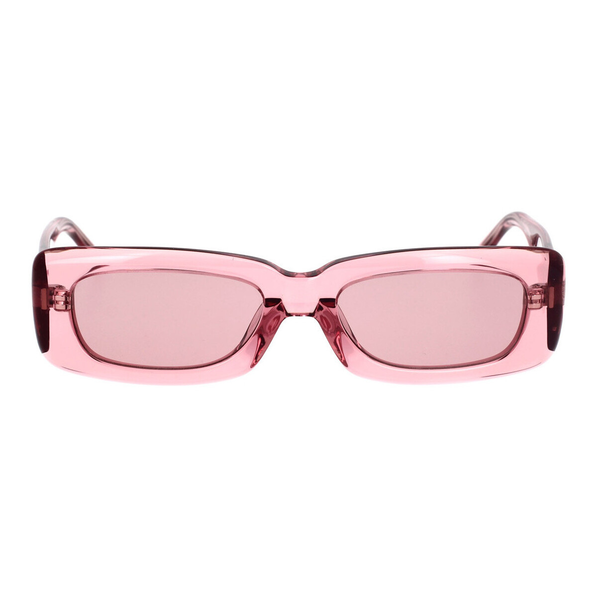 Hodinky & Bižuterie Ženy sluneční brýle The Attico Occhiali da Sole  X Linda Farrow Mini Marfa 16C17 Růžová