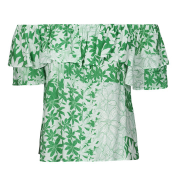 Textil Ženy Halenky / Blůzy Desigual BLUS_ANAÏS Bílá / Zelená