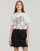 Textil Ženy Trička s krátkým rukávem Desigual TS_TRISTAN Bílá / Černá