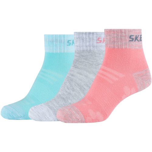 Doplňky  Ženy Ponožky Skechers 3PPK Wm Mesh Ventilation Quarter Socks           