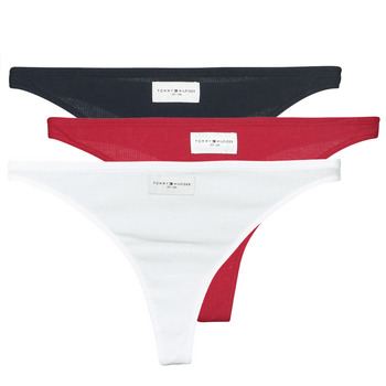 Spodní prádlo Ženy String Tommy Hilfiger TH ESTABLISHED X3 Černá / Bílá / Červená
