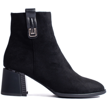 Boty Ženy Kotníkové boty Pk Zajímavé černé dámské  kotníčkové boty na širokém podpatku 