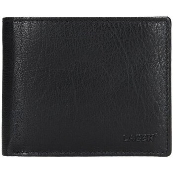 Lagen W-8154 černá pánská kožená peněženka Hnědá