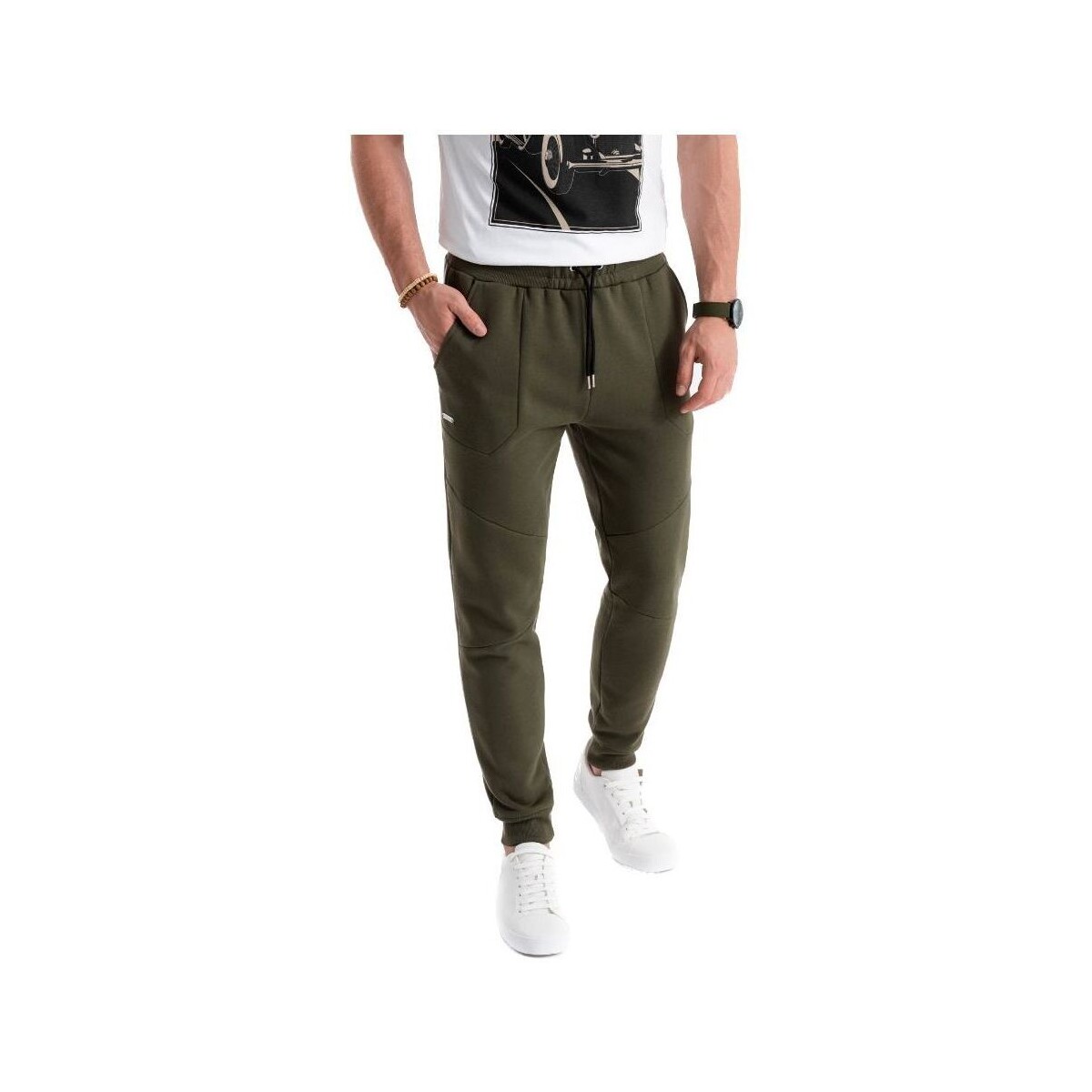 Textil Muži Teplákové kalhoty Ombre Pánské kalhoty joggers Bitine olivová Zelená