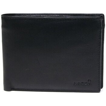 Lagen W-8053- BLK černá pánská kožená peněženka Černá