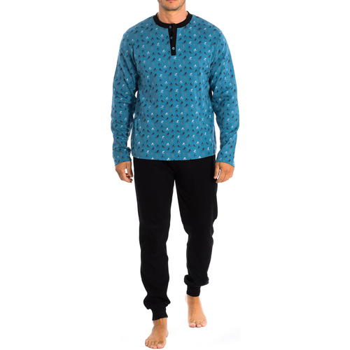 Textil Muži Pyžamo / Noční košile Kisses&Love KL30175 Modrá