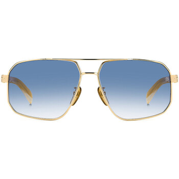 Hodinky & Bižuterie Muži sluneční brýle David Beckham Occhiali da Sole  DB7102/S 06S Zlatá
