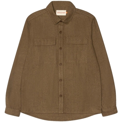 Textil Muži Košile s dlouhymi rukávy Revolution Utility Shirt 3953 - Light Brown Hnědá