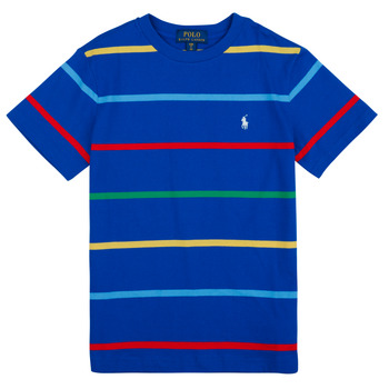 Textil Chlapecké Trička s krátkým rukávem Polo Ralph Lauren SSCNM2-KNIT SHIRTS-T-SHIRT Modrá
